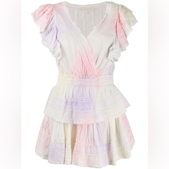 Loveshackfancy Gwen Dress Multi Tie Dye Size M - Picture 1 of 5